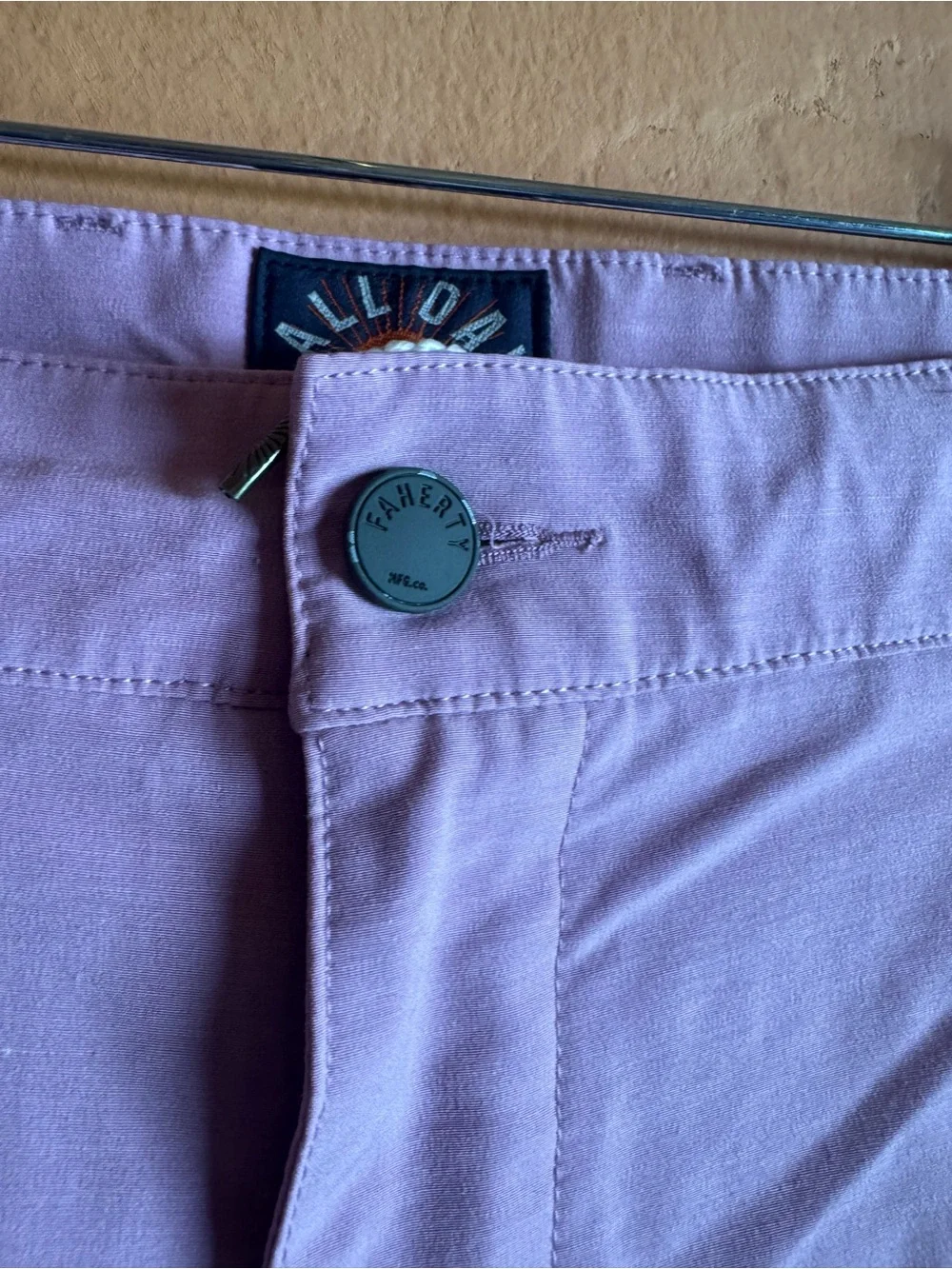Faherty All Day Hybrid Performance Shorts Summer Violet Purple Size 36
